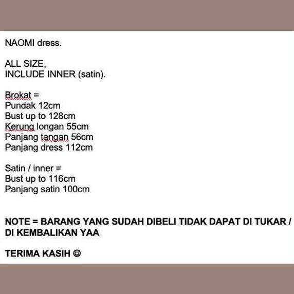 NAOMI dress kebaya brokat kondangan nude gold TF