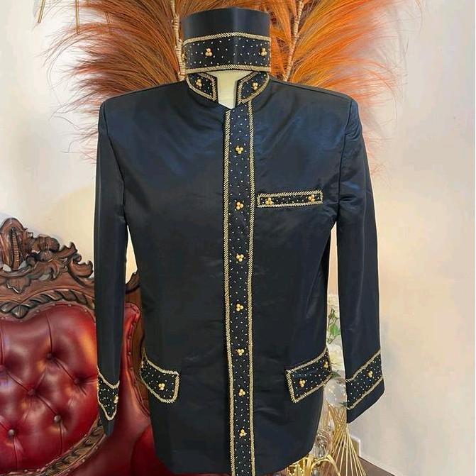 Beskap besan setelan Celana beskap orang tua pengantin Pria TS