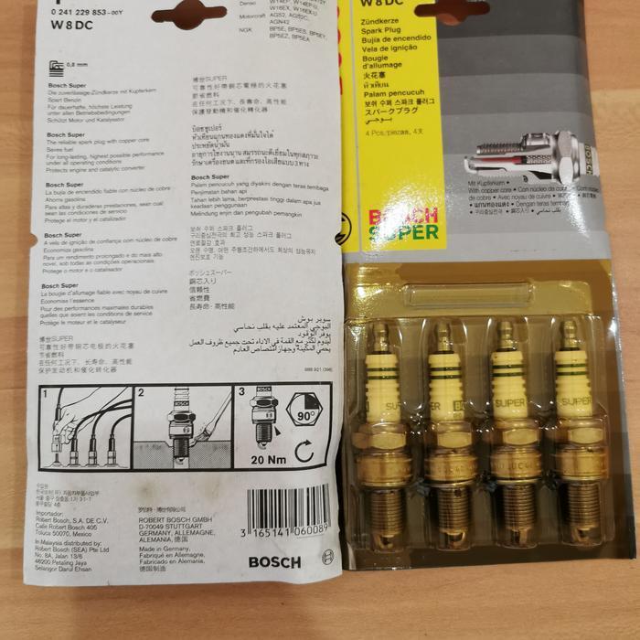 Busi Bosch W8Dc/Spark Plug W8Dc Untuk Genset Dan Mobil (4Pcs) Original Dan Terpercaya