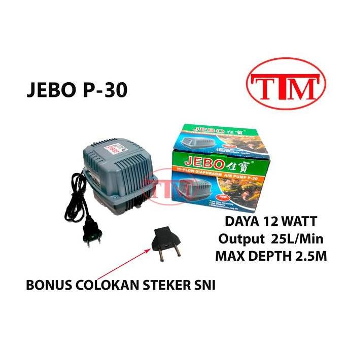 Grosir Jebo P30 Air Pump Kolam Ikan Pompa Udara Oksigen Aerator Jebo P30