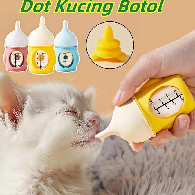 Dot Kucing Botol  / Dot Hewan Peliharaan Silikon Bionik Anti Tersedak / Dot Anak Anjing Anak Anjing 