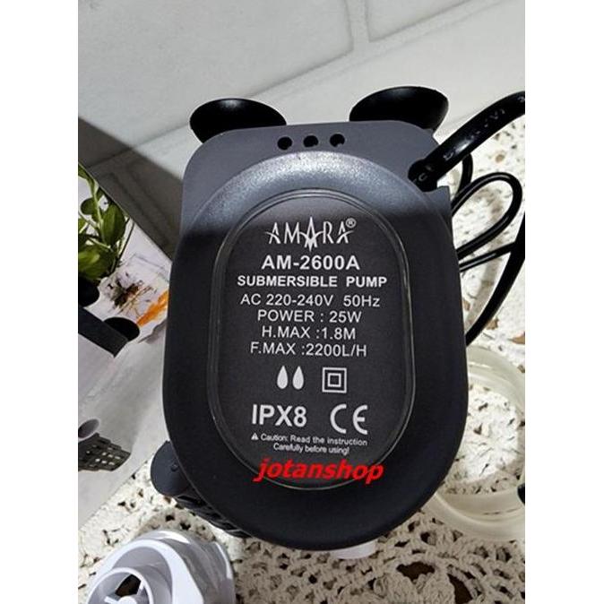 Sale Amara Am 2600 A Am2600 2600A Mesin Pompa Celup Power Heads Aquarium Ph