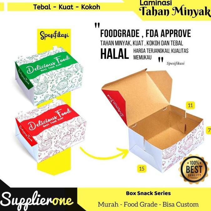 Speichern- Dus Snack Motif 15X11X7 Isi 50/ Dus Kue / Dus Cemilan / Box Kemasan Snack