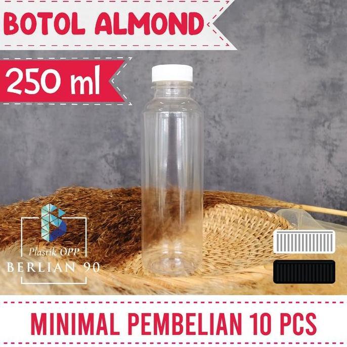 Speichern- ( Isi 30 ) Botol Almond 250 Ml / Botol Plastik Almond 250Ml / Botol Kopi / Botol Jus