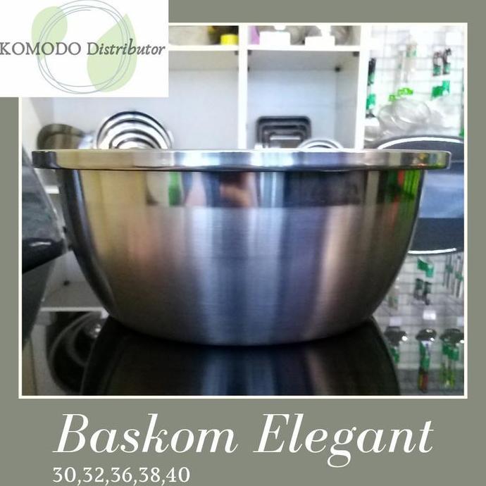 BASKOM STAINLESS ELEGANT / BASKOM KOMODO ukuran 40 cm ZS