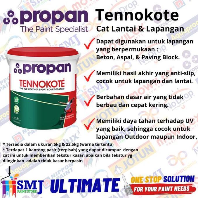 Cat Lapangan Basket Tennis PROPAN TENNOKOTE warna Purple Passion / Ungu Muda 5kg
