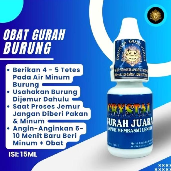 VITAMIN GURAH BURUNG PERKUTUT  MURAI BATU CRYSTAL GURAH KENARI LOVEBIRD SUARA JADI JERNIH RSJ