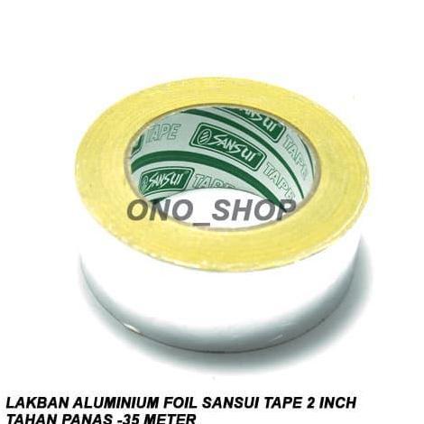 Lakban Aluminium Foil Sansui Tape 2 Inch Tahan Panas - 35 Meter