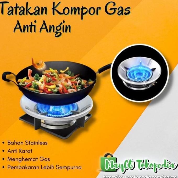 Alas Tatakan Besi Tungku Kompor Bulat ANTI ANGIN Penghemat Kompor Gas