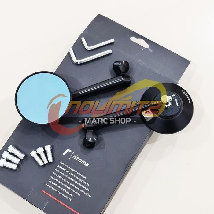 Spion Rizoma Retro Bulat Cnc Aluminium Vespa W175 Scoopy Xsr 155 Original Dan Terpercaya