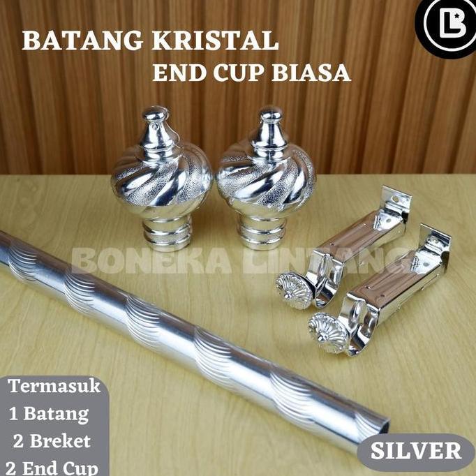 Salotto- Batang Gorden 2M Motif Kristal Endcup Biasa - Besi Gorden 2M