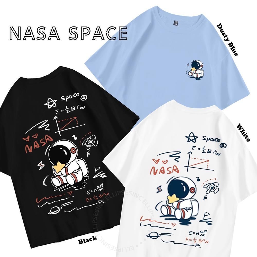 ELLIPSESINC Kaos Oversize Pria & Wanita NASA SPACE