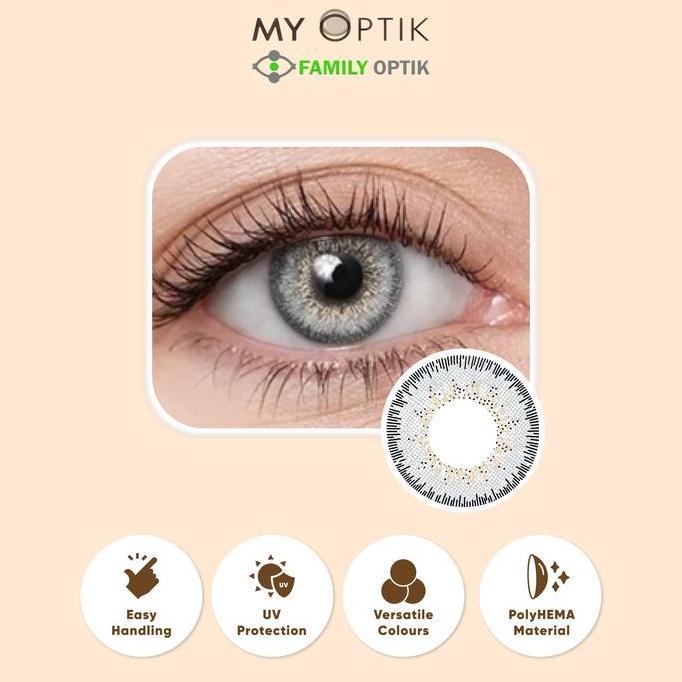 Occhio- (Free She Comfort 60Ml) I See You Shade Grey Bulanan Softlens Warna