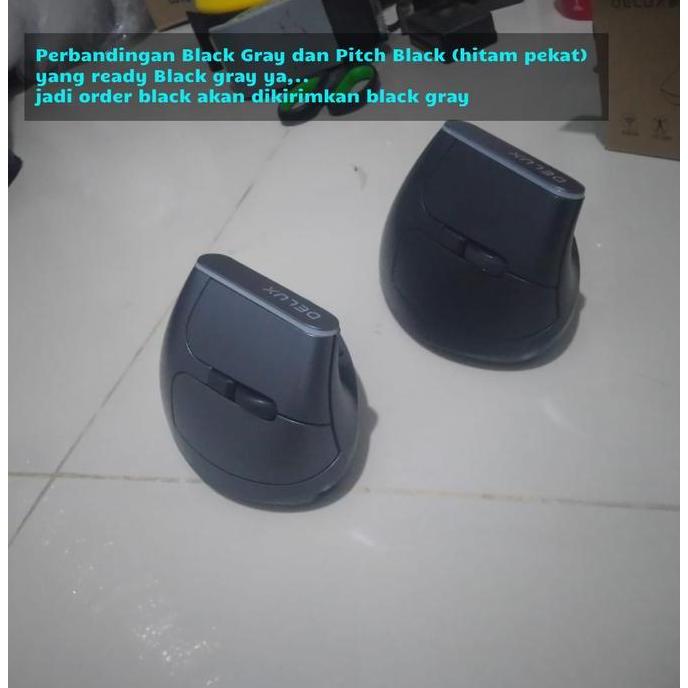 Xfour- Delux M618C 618Db Dual Mode Bluetooth Mouse Mirip Mx Vertical
