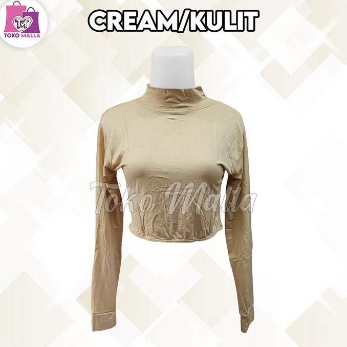 Uprelig- Manset Setengah Badan Dalaman Muslimah Lengan Panjang Manset India Tangan Panjang Croptop W