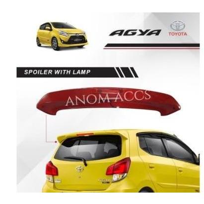 SPOILER AGYA ORIGINAL SPOILER TOYOTA AGYA DENGAN LAMPU WITH LAMP ORIGINAL DAN TERPERCAYA