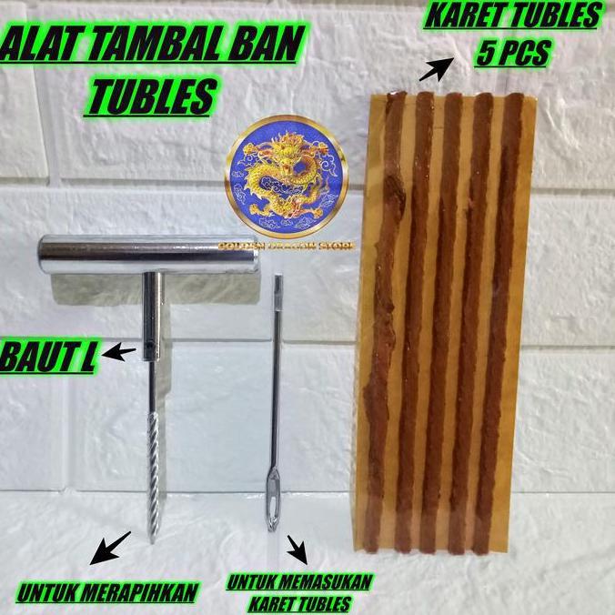 Alat Tambal Ban Tubeless gagang besi / Alat tambal ban tubeles