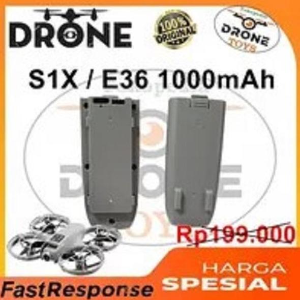 TERLARIS DRONE S1X / E36 PRO BATERAI 3.7V 1MAH ORINAL BATRE DRONE E36 S1X