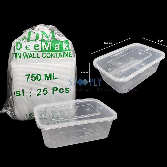 Kotak Makan Plastik Thinwall DM 750ml / LIBRA 750ml REC