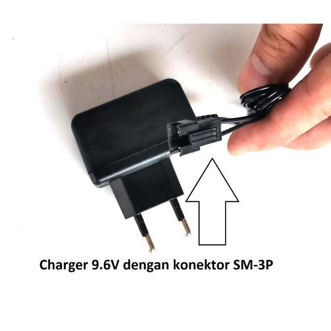 TERLARIS CHARGER CASAN BATERAI BATTERY MOBIL REMOT LION 4.8V 7VOLT 9.6VOLT 9.6V SM 3PIN