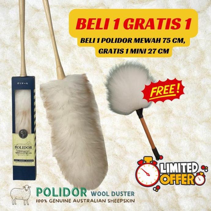 MEWAH Kemoceng Wool ~ Bulu Domba, bulu asli Melbourne Australia