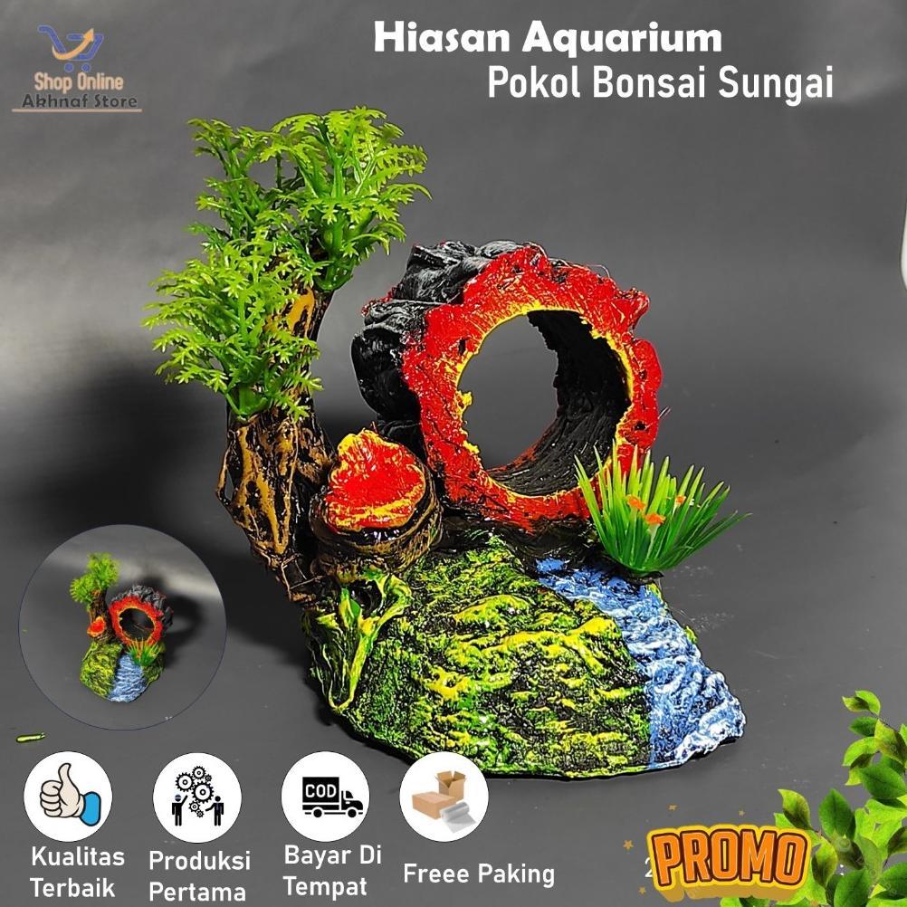 Hiasan Aquarium  Dekorasi Ornamen Aquascape  Ornamen Aquarium Pokol Bonsai Sungai
