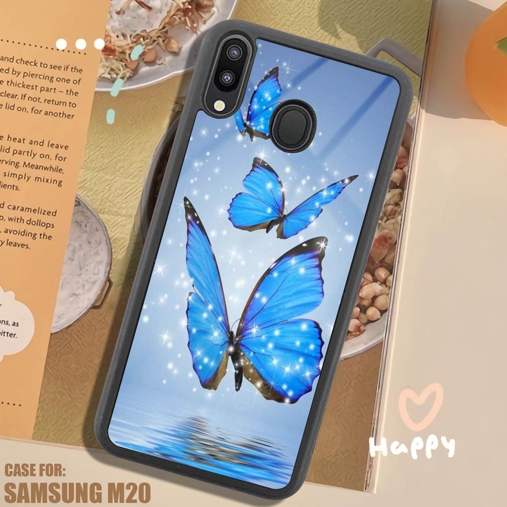 Case Samsung M20 Casing Samsung M20 [Butterfly] Booming Case Hp Kondom Hp Case Custom Case Casing Ca
