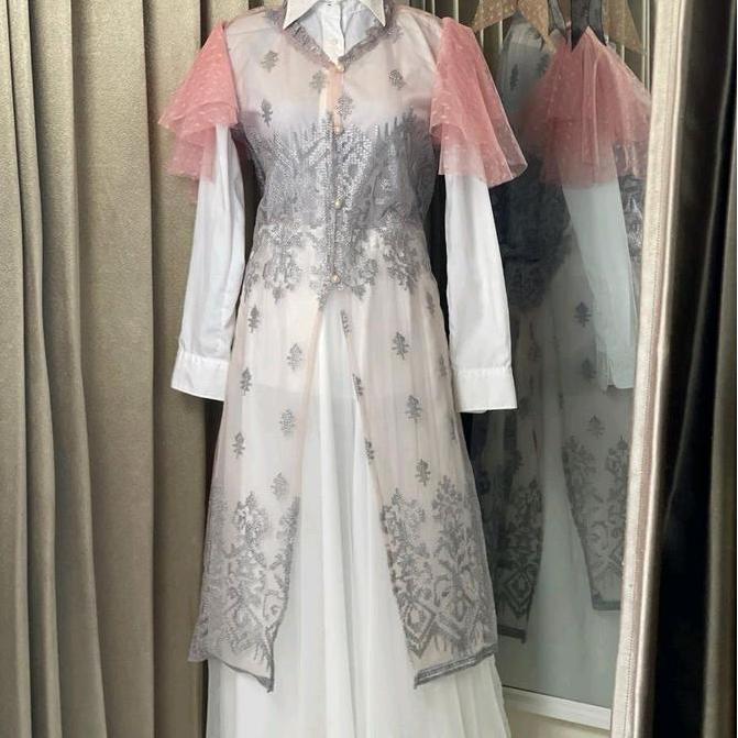 Shakila outer tunik rompi brokat kekinian