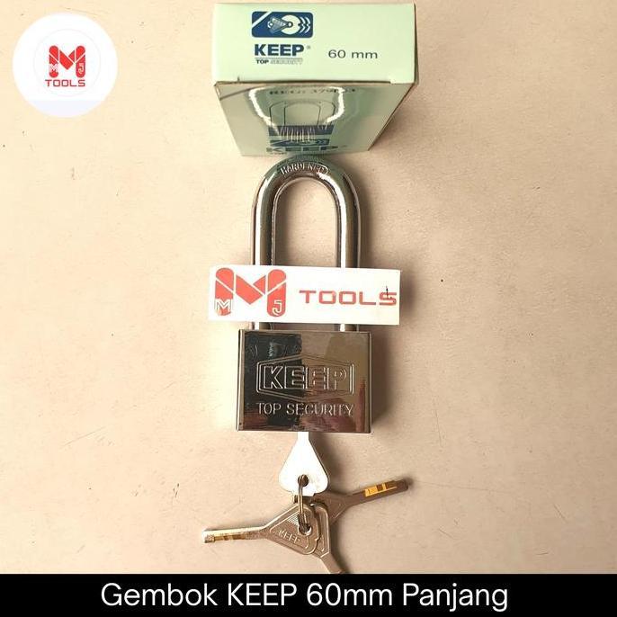 Gembok KEEP 60mm Panjang - KEEP Gembok Panjang - Gembok Stainless KEEP - KEEP Top Security Lock - Ge