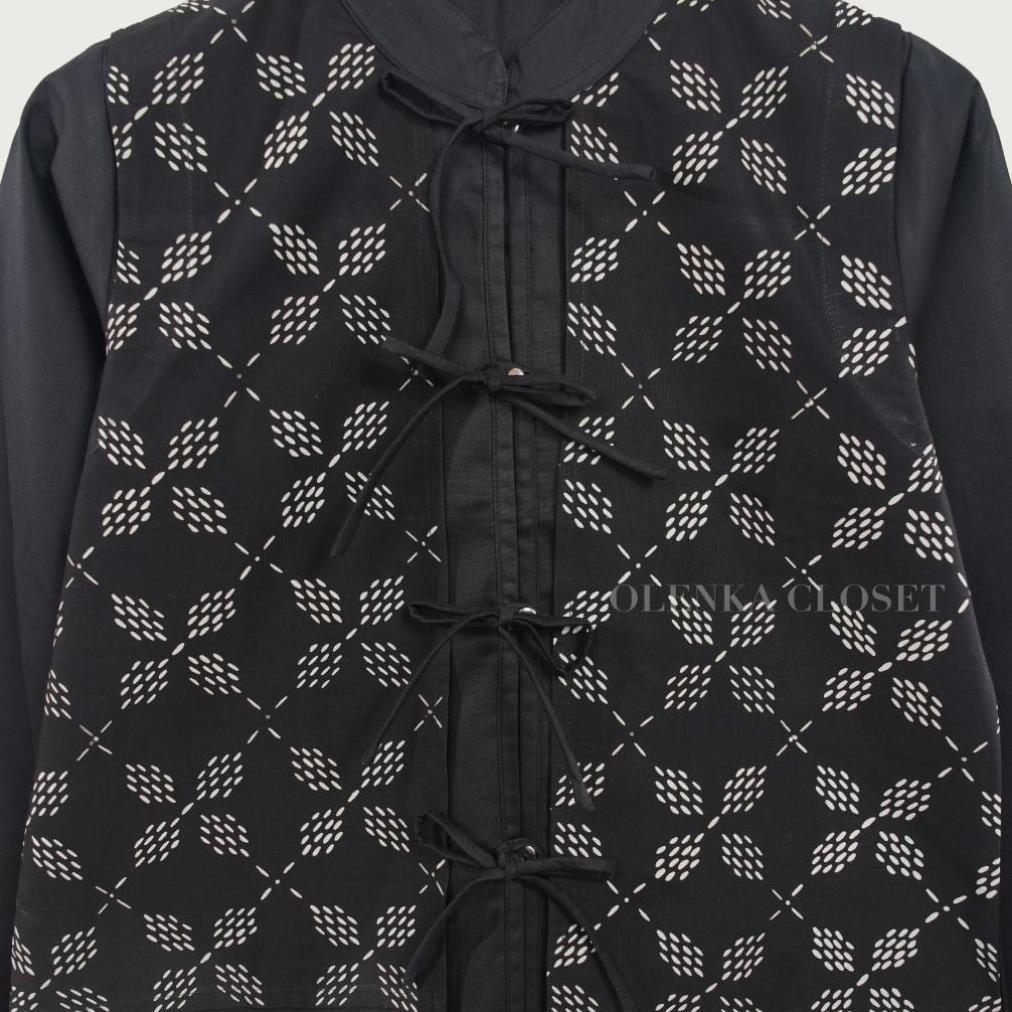 TERMURAH Atasan Batik 174 Hitam Baju Blus Blouse Kerja Wanita Modern