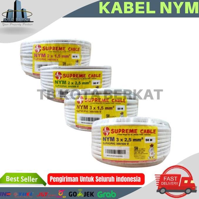 KABEL TUNGGAL/ KABEL LISTRIK NYM 3 x 1,5 PER ROLL ( 100M )