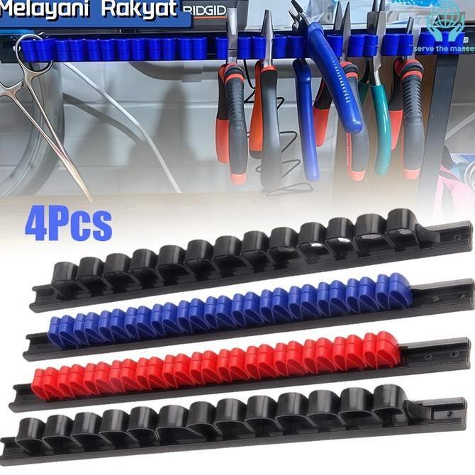 TERLARIS 4PCS OBENG RAK GANTUNG DINDING TEMPAT SERBAGUNA TANG ALAT ORGANIZER BENGKEL