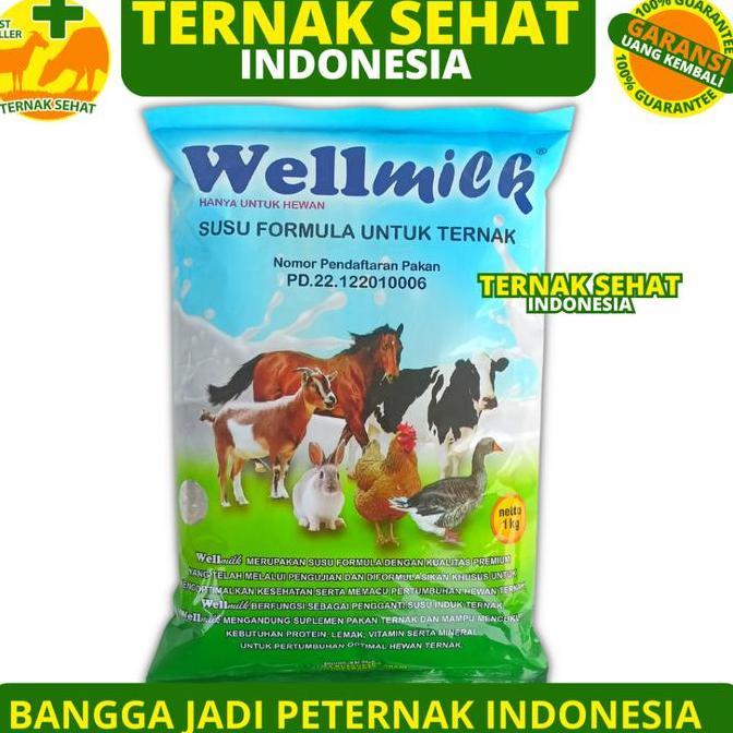 WELLMILK SUSU TERNAK KAMBING 1 KG - Susu Anak Sapi Kambing Hewan Pengganti Susu Induk