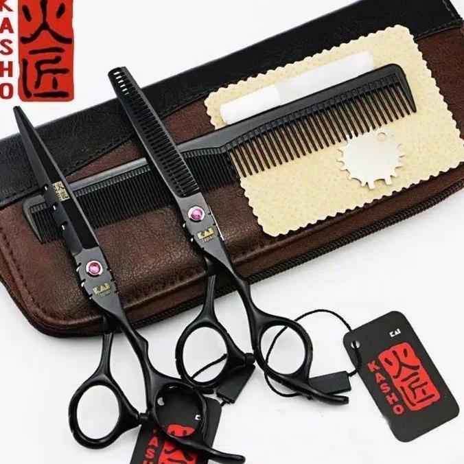 Set Gunting Rambut Kasho KAI Original Jepang / Gunting Sasak / Gunting