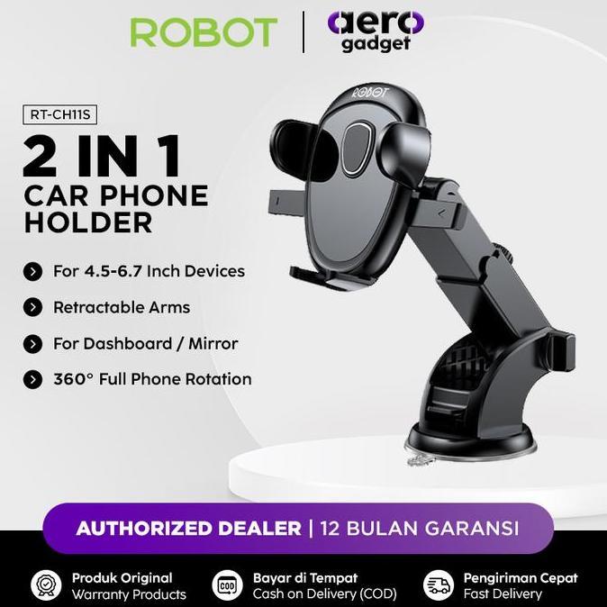 NEW ROBOT CAR HOLDER CH11S HOLDER HP MOBIL UNIVERSAL STAND SUCTION CUP GPS ORI