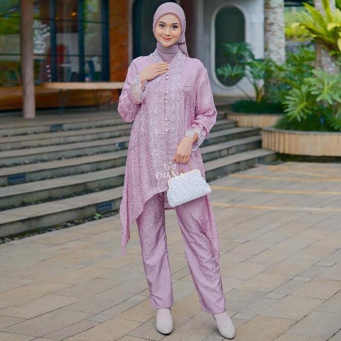 Diana Batik Aura Series Tunik Kebaya Viscose | Tunik Raya | Baju Kurung | Tunik Lebaran