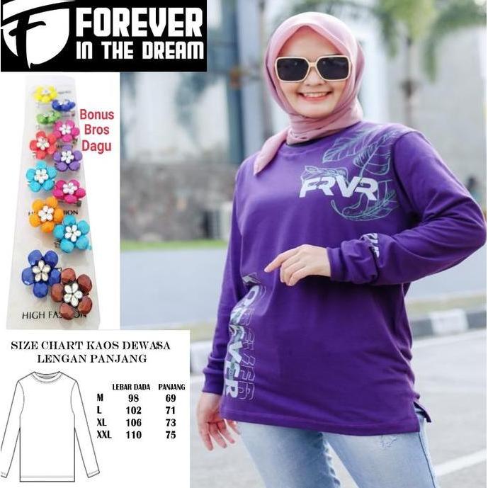 Atasan Kaos muslimah Forever Terbaru Baju Wanita Dewasa combed muslim