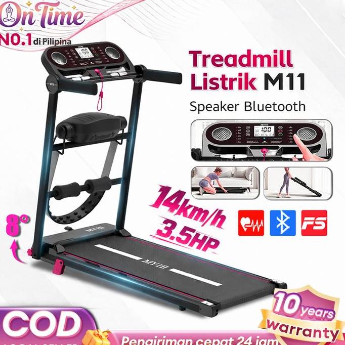 AMDUCOP MY-HITreadmill Elektrik M11 1-14km/h Treadmill treadmill portable alat olahraga di rumah Wal
