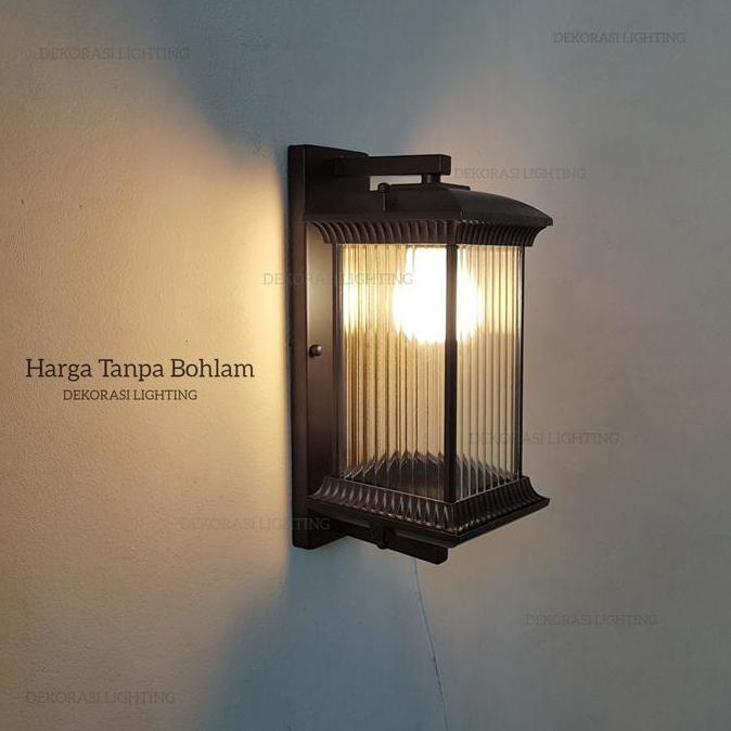 Lampu dinding outdoor kaca kristal Authentic lampu taman waterproof
