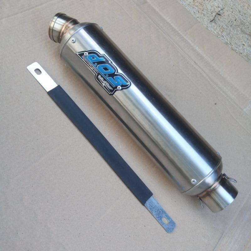 Slincer Knalpot Racing Dos Bulat Jenong 30Cm Inlet 50Mm