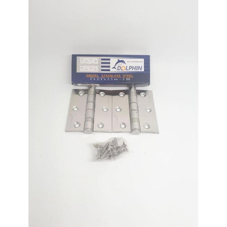ENGSEL JENDELA DOLPHIN 3 INCH STAINLESS SUS304