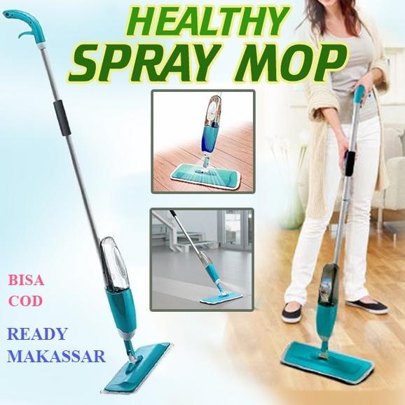 SPRAY MOP 1 KAIN TANPA BATERAI / ALAT PEL LANTAI / ALAT PEMBERSIH LANTAI SEMPROT + Tempat sabun Pel