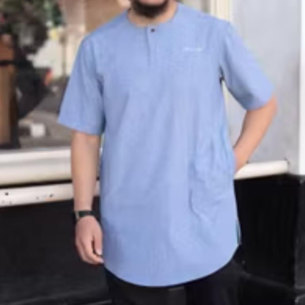 TERMURAH Marajo Baju Koko Kurta Pria Lengan Pendek Casual Polos