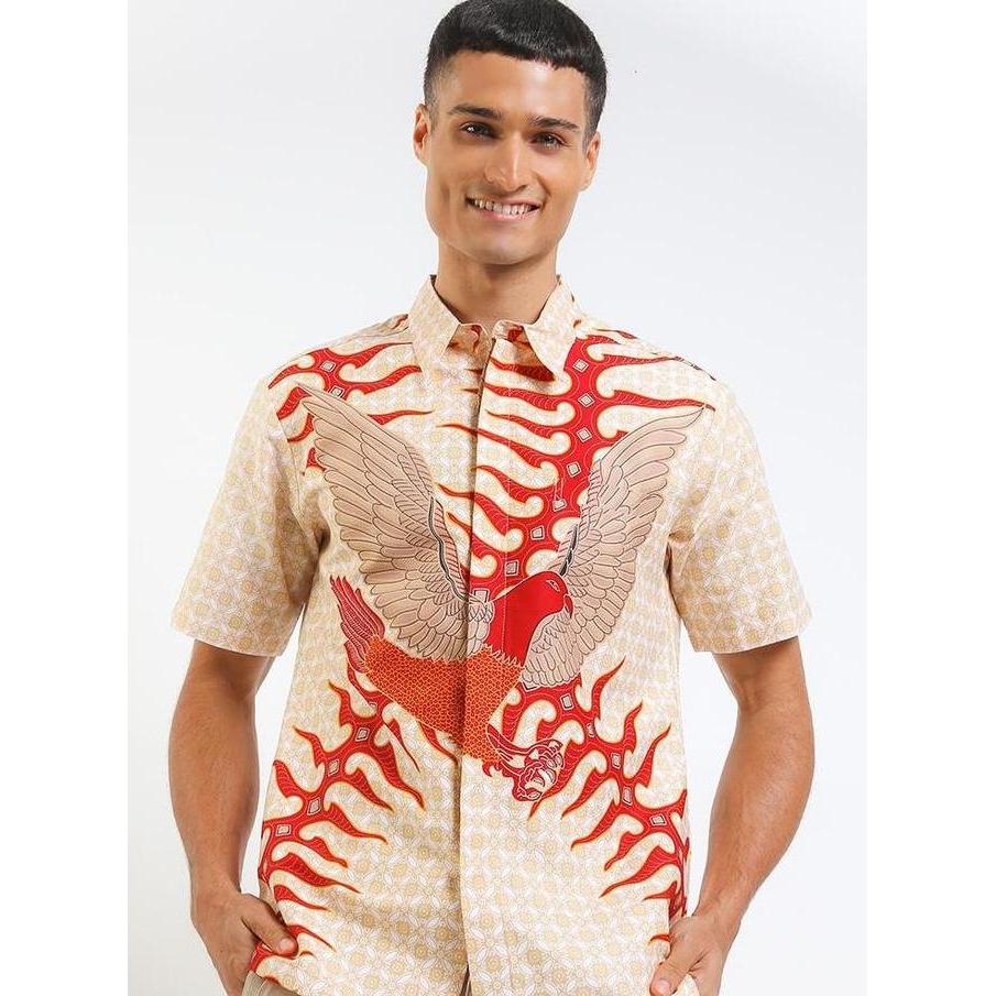 NEW ARJUNA WEDA HEM BATIK PRIA MOTIF GARUDA - BODY FIT | KATUN ORI