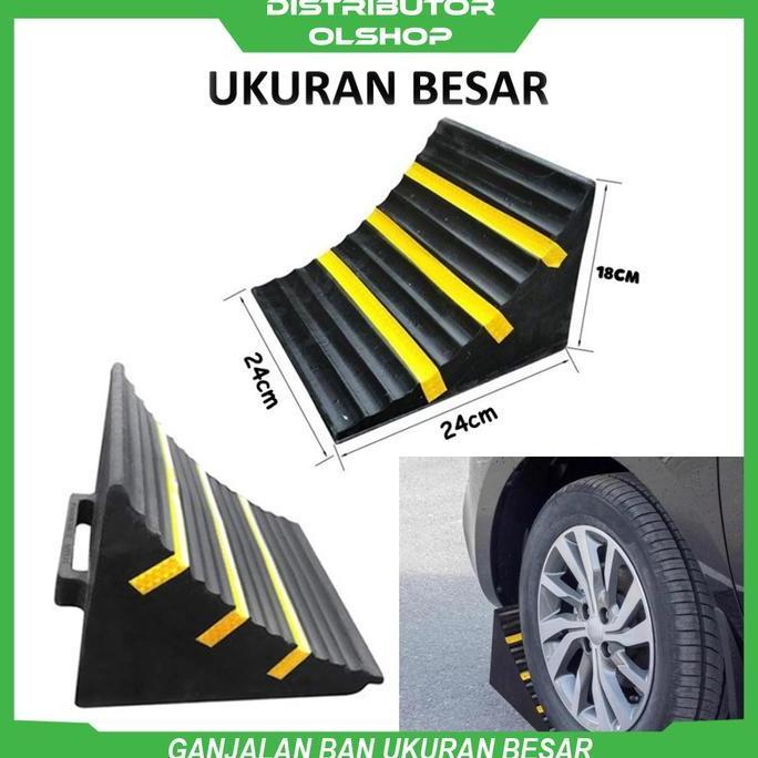Alat Ganjalan Ban Truk Mobil Motor Ganjal Truck Bahan Karet Ukuran Besar
