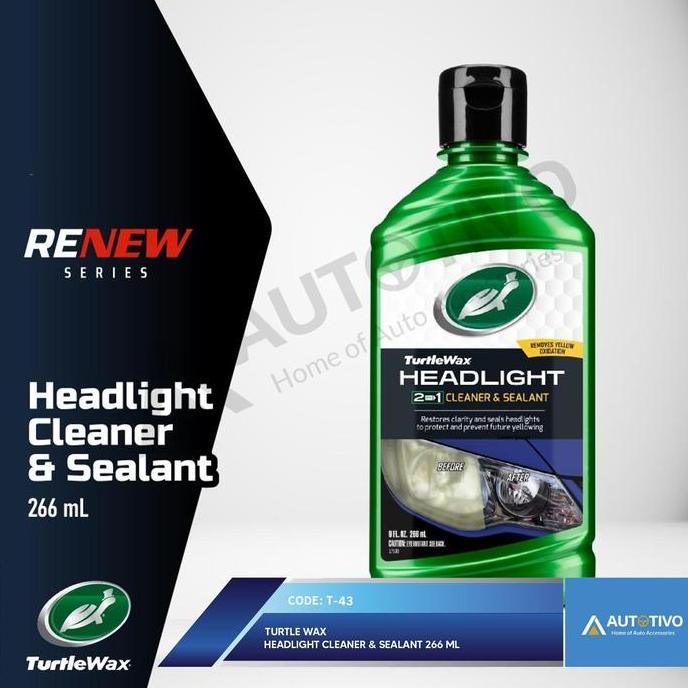 Turtle Wax Headlight Cleaner & Sealant Kaca Anti Kusam & Jamur Mobil