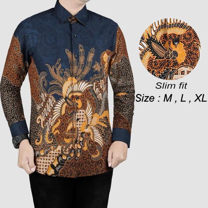 NEW BATIK SOLO - BAJU KEMEJA BATIK KONDANGAN PRIA SLIM FIT LENGAN PANJANG ORI