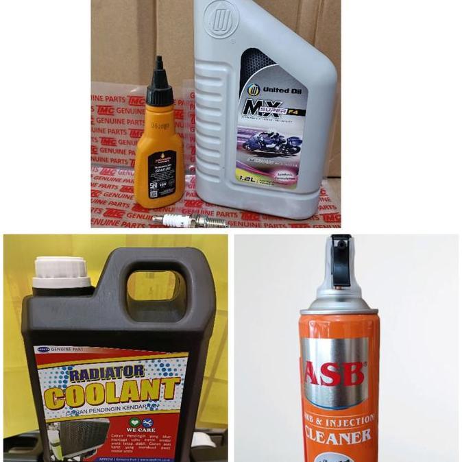 Oli mesin, oli gardan, air radiator, karburator cleaner Motor Roda3