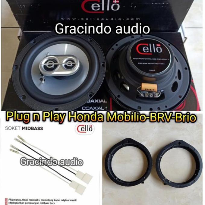NEW Speaker Pintu Coaxial Cello 3way PNP OEM Honda Mobilio BRV BRIO