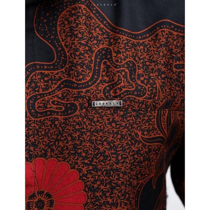 Laskala Batik Premium Haridasa Kemeja Batik Pria Slimfit Lengan Pendek
